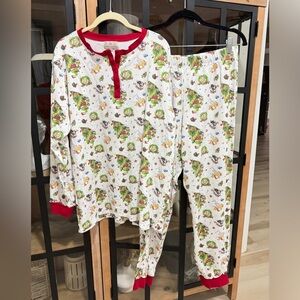 Smockingbird The Grinch pima pajamas set christmas dr. Seuss cindy lou pants